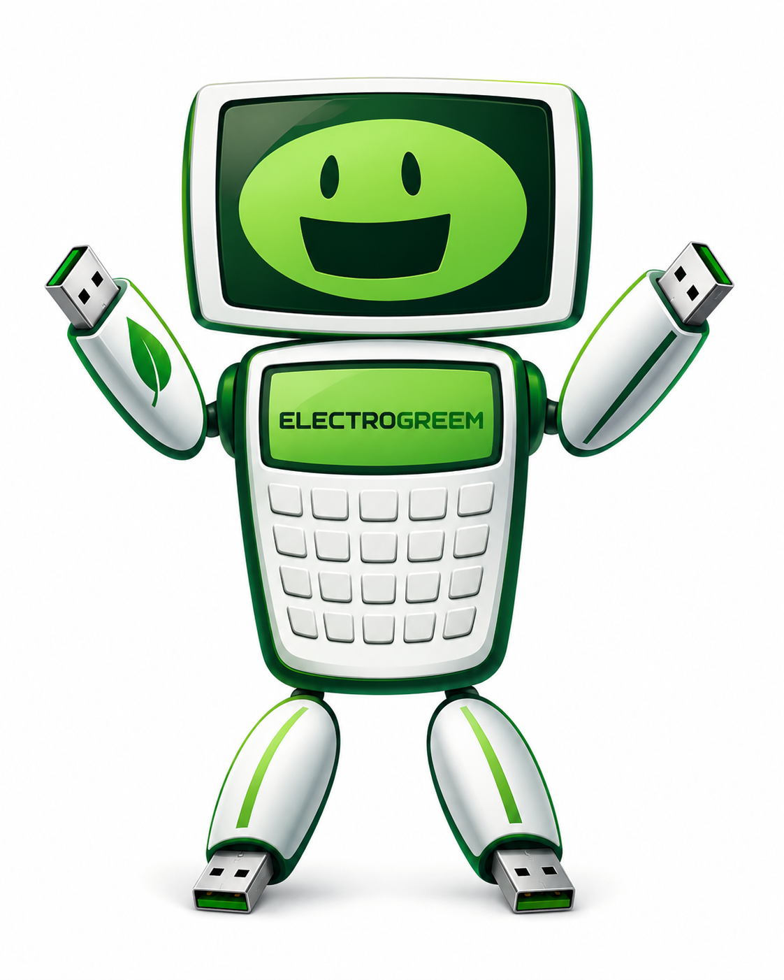 Robot de Electrogreem formado por componentes electrónicos